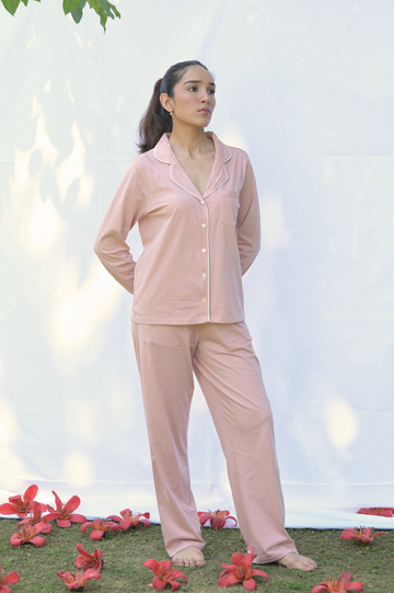 Cosy cocoon PJ Solid Pink Set