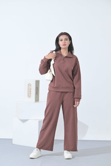 100% Supima Cotton Winter Tide Cord Set (Chocolate Brown)