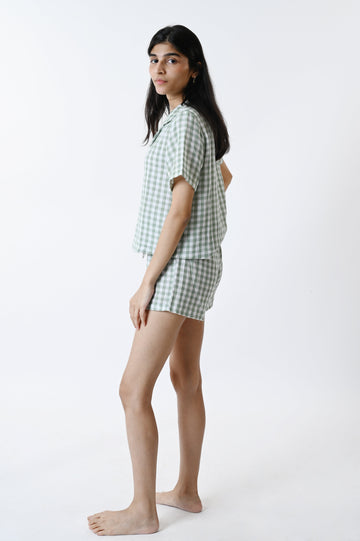 Bella Shorts Sleep Olive Green Set