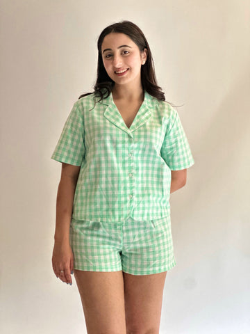 Bella Shorts Sleep Set Neon Green Set