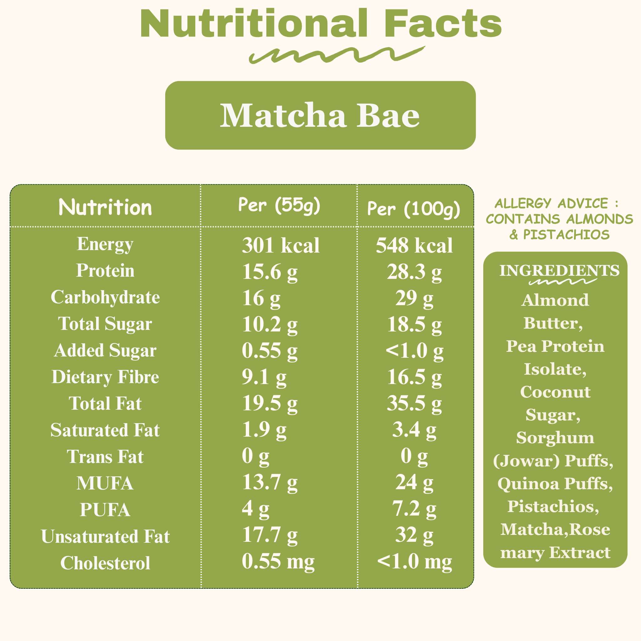 OnReal Matcha Bae Plant Protein Bars | 15g Plant Protein | Almond Butter, Pistachios & Matcha | Vegan