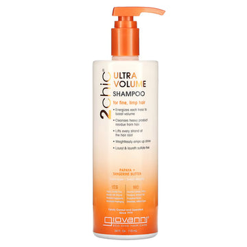 Giovanni Hair Care Products 2chic Shampoo - Ultra-Volume Tangerine and Papaya Butter - 24 fl oz - Gluten Free