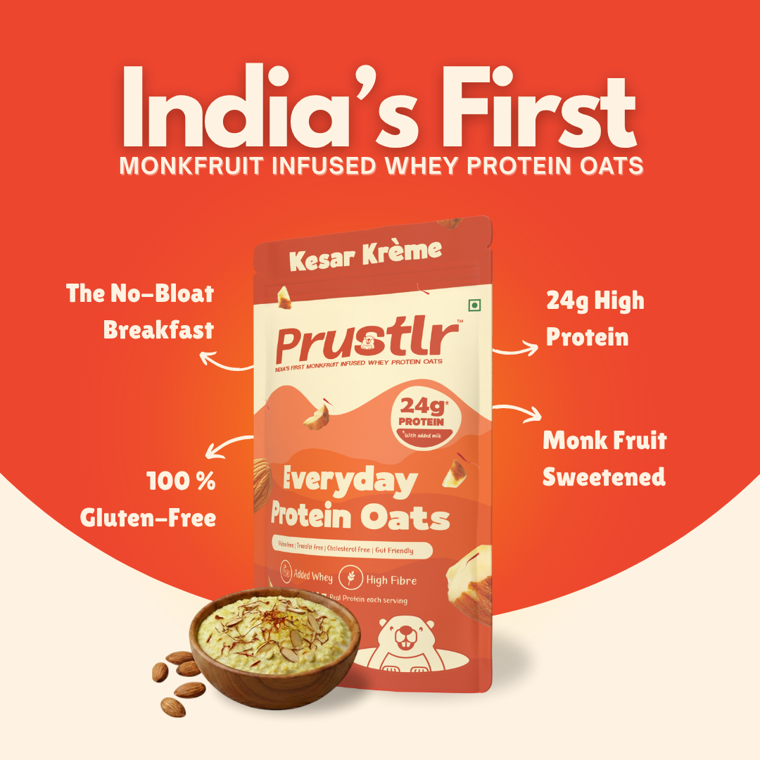 Everyday Protein Oats | Kesar Krème | Pack of 8 x 60g