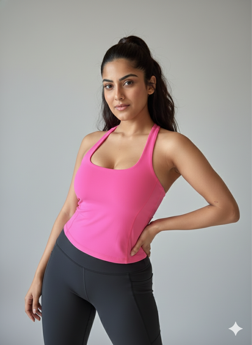 Hot Pink Bliss Top – Isaymove adjustable activewear top
