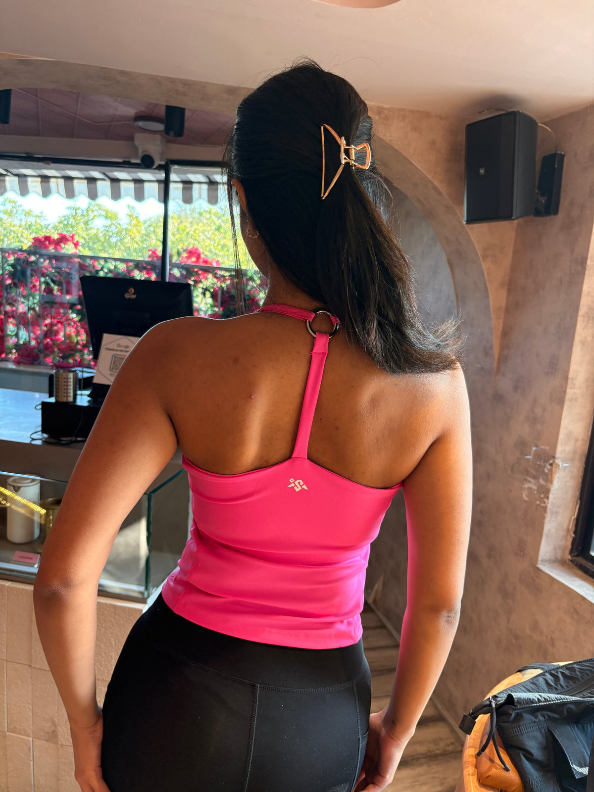 Hot Pink Bliss Top – Isaymove adjustable activewear top
