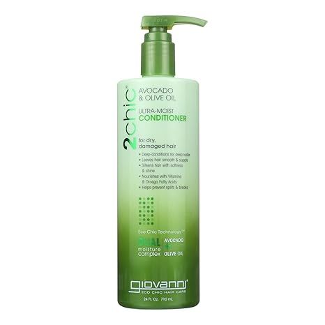 2chic Ultra Moist Avocado and Olive Oil Conditioner, 24 oz by Giovanni Cosmetics