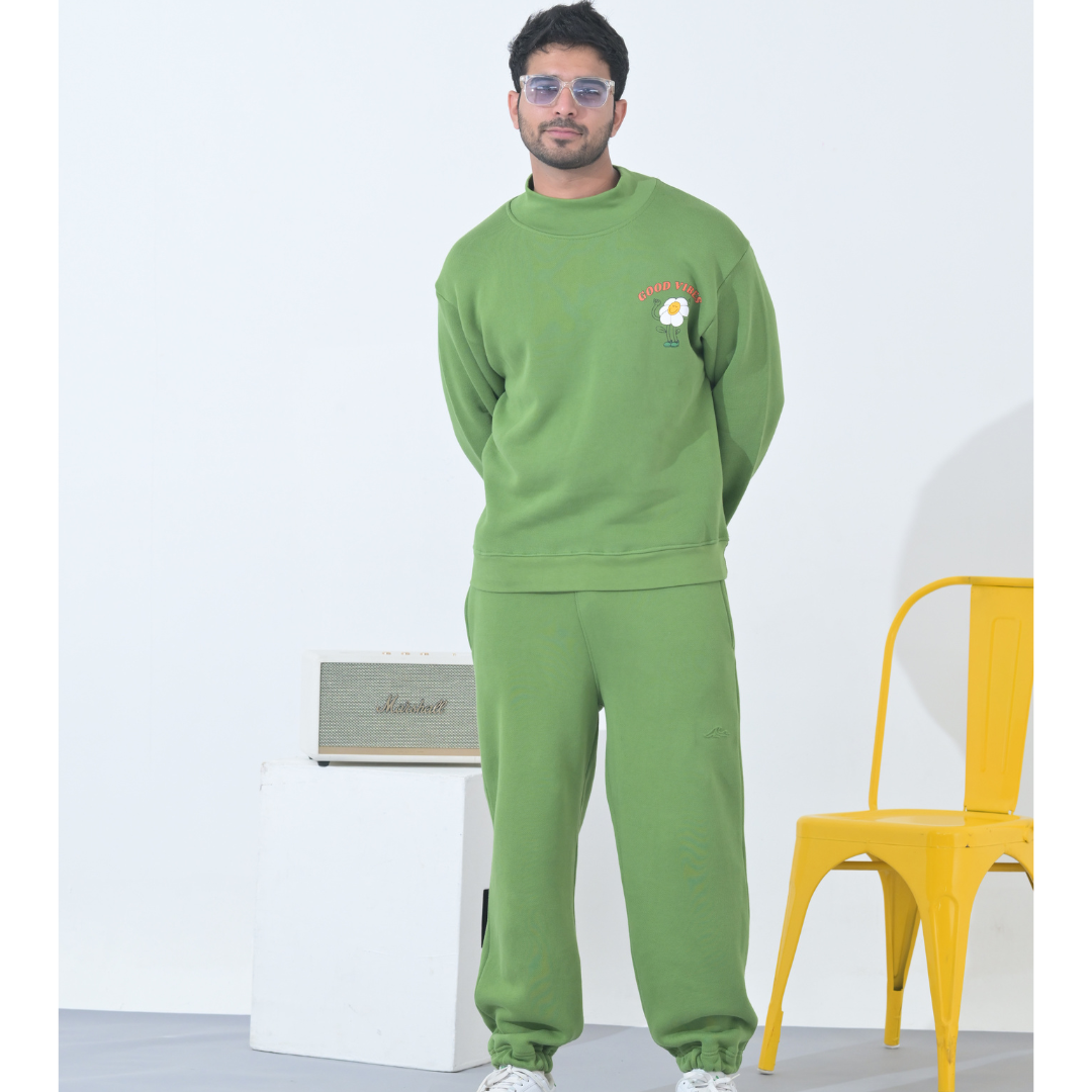 100% Supima Cotton Unisex Sweatshirt (Forest Green)