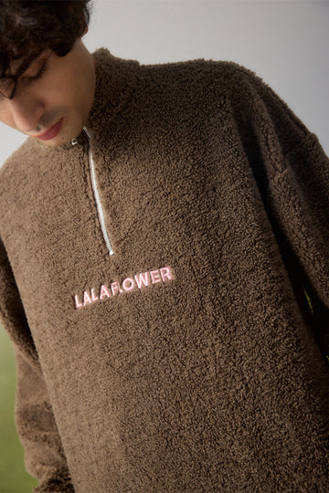 LALAGREEN OVERSIZED SHERPA JUMPER