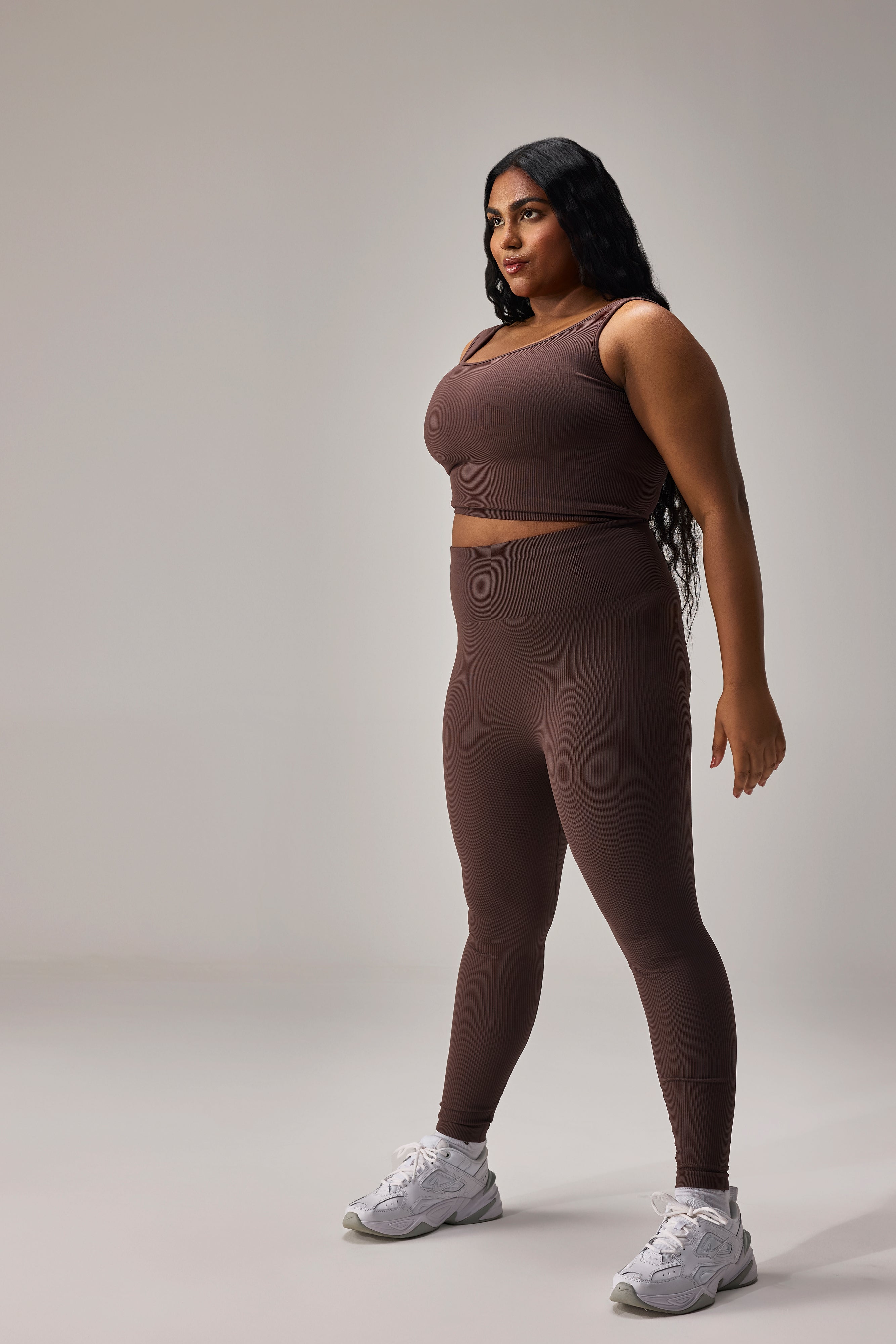 SEAMLESS LEGGINGS - COFFEE