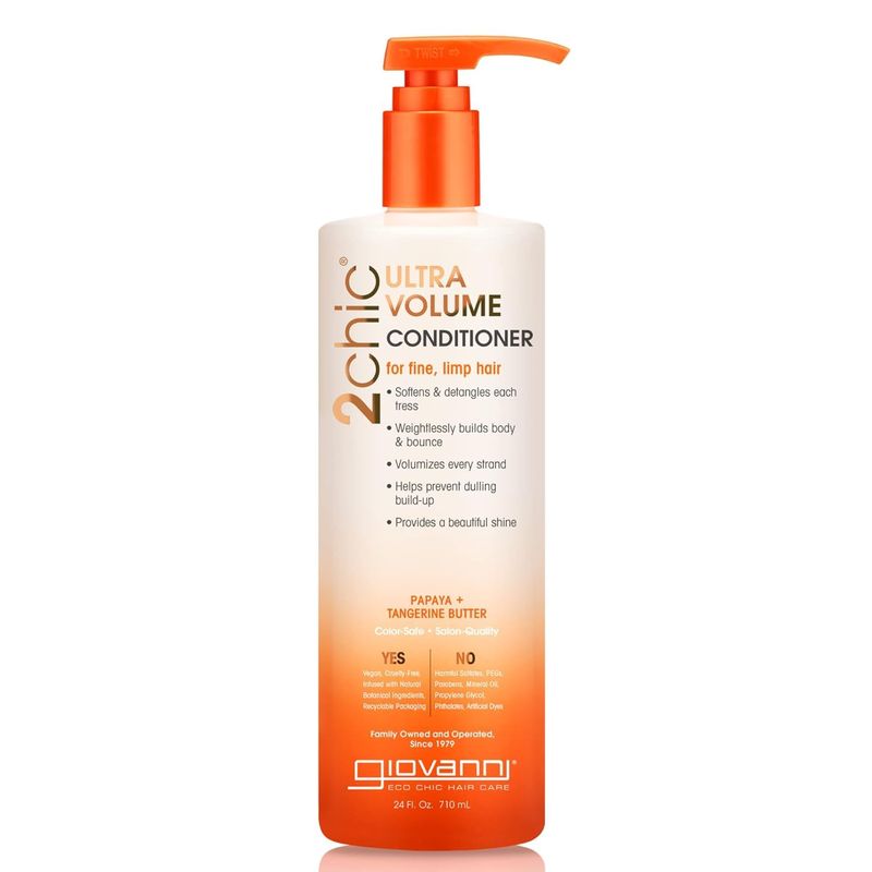 2chic Ultra Volume Tangerine and Papaya Butter Conditioner, 24 oz by Giovanni Cosmetics