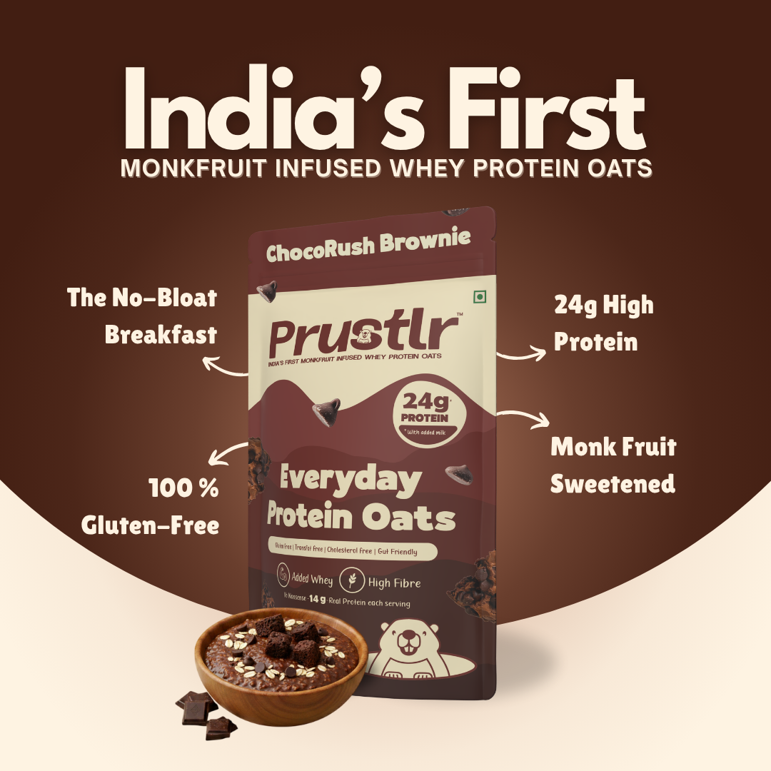 Everyday Protein Oats | ChocoRush Brownie | Pack of 5 x 60g