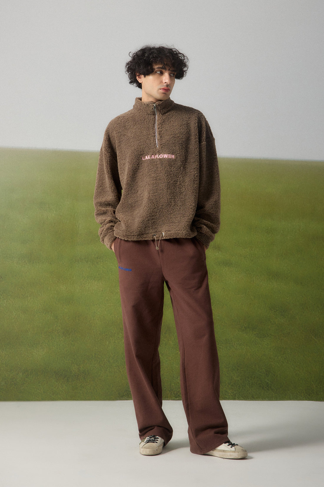 LALAGREEN OVERSIZED SHERPA JUMPER