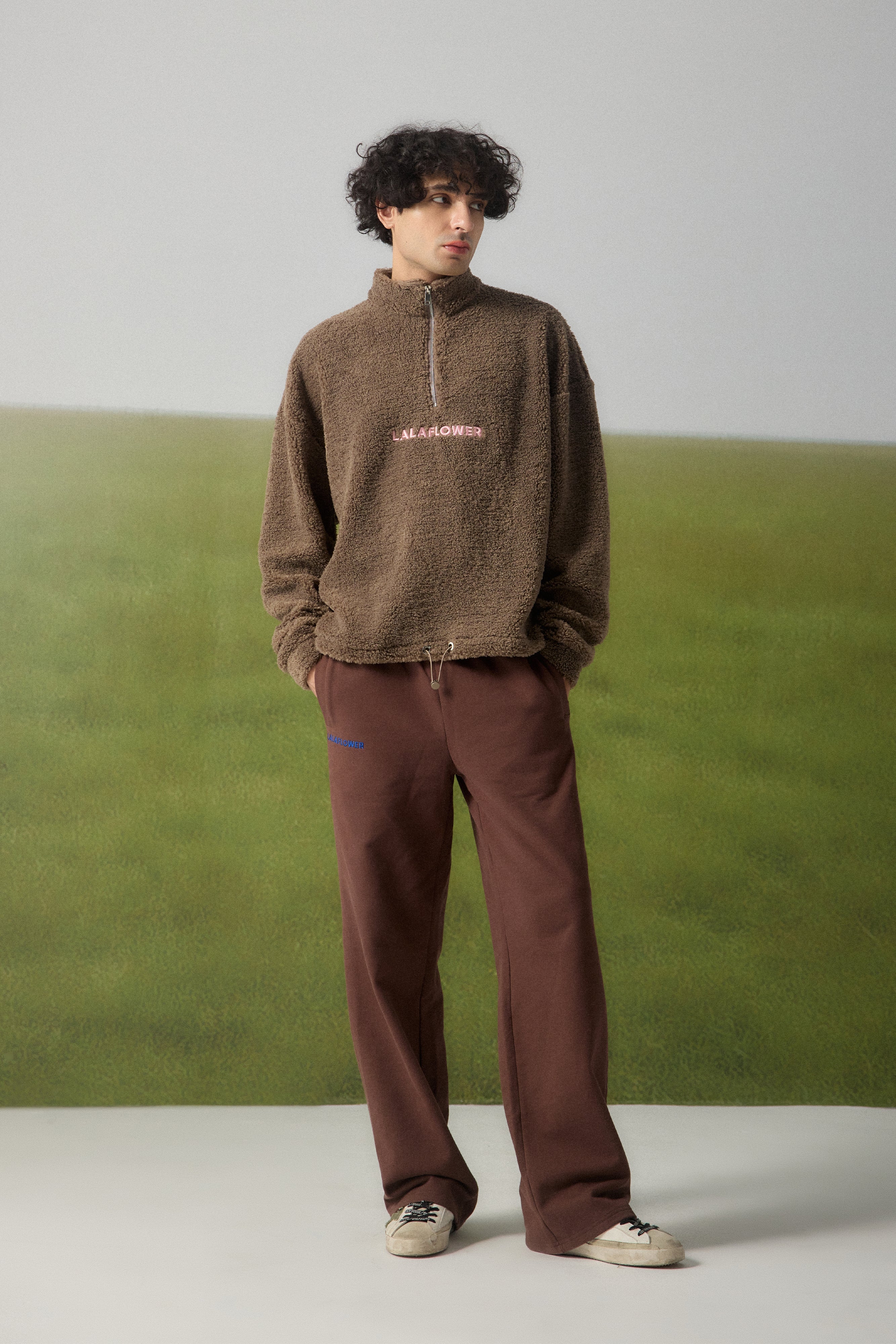 LALAGREEN OVERSIZED SHERPA JUMPER