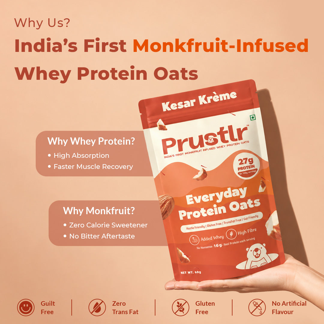Everyday Protein Oats | Kesar Krème | Pack of 8 x 60g