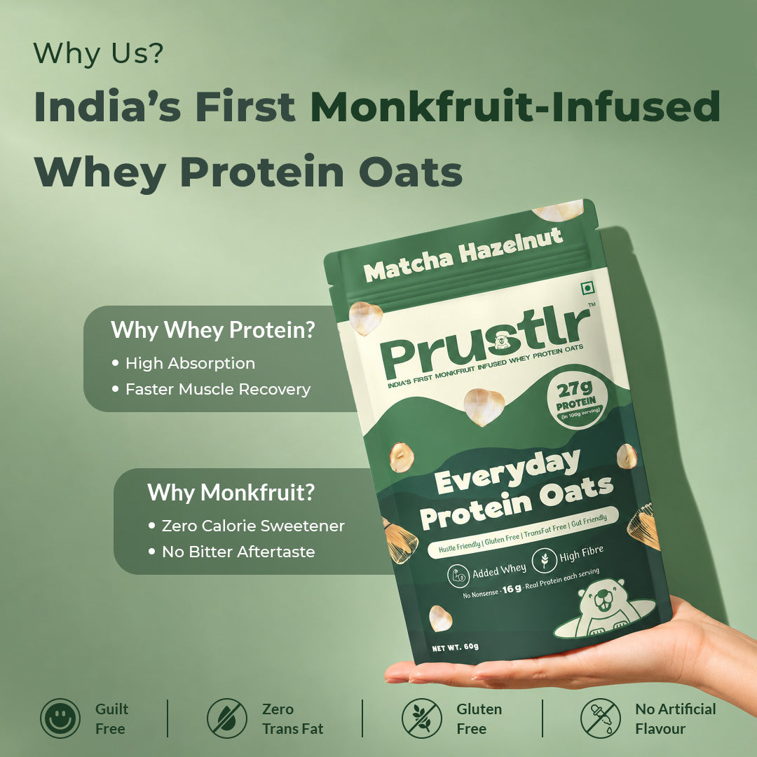 Everyday Protein Oats | Matcha Hazelnut | Pack of 5 x 60g