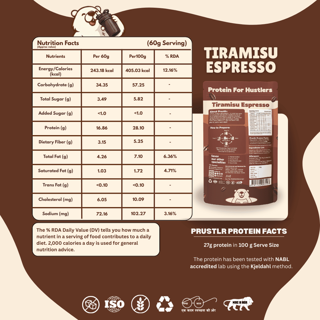 Everyday Protein Oats | Tiramisu Espresso | Pack of 5 x 60g