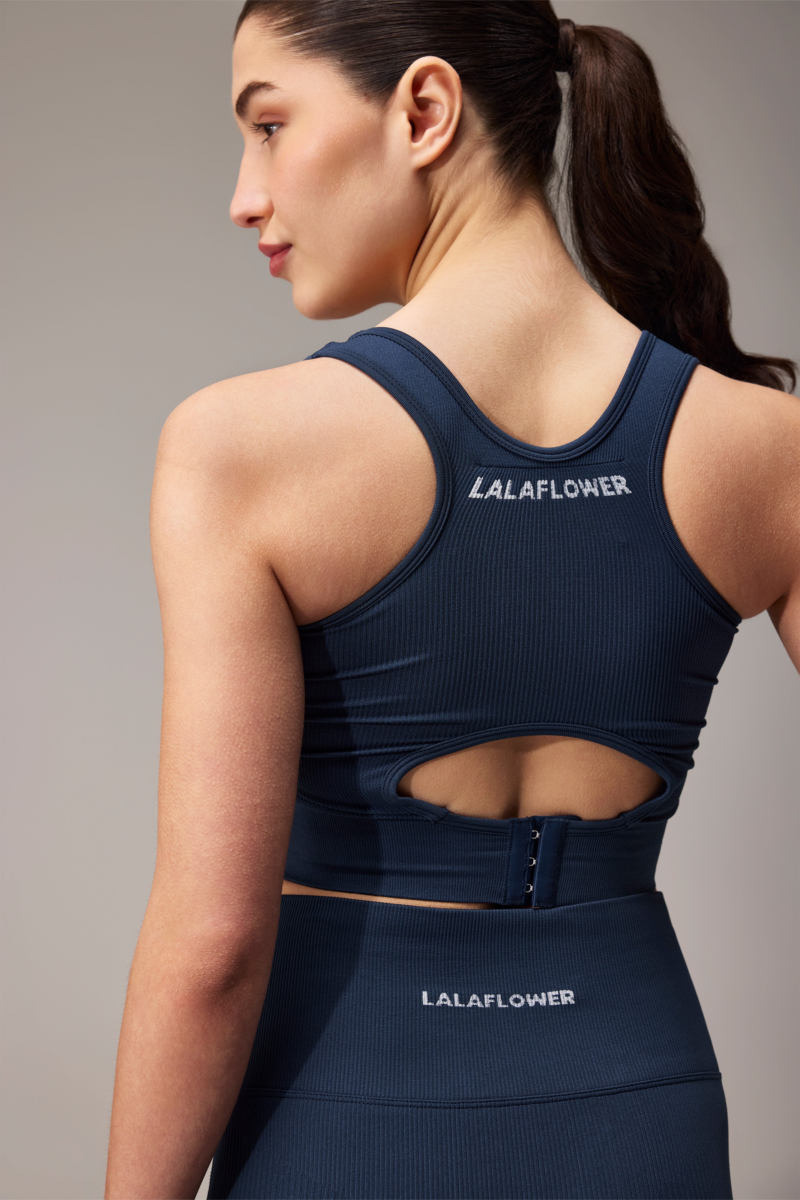 SEAMLESS PADDED BRA - NAVY BLUE