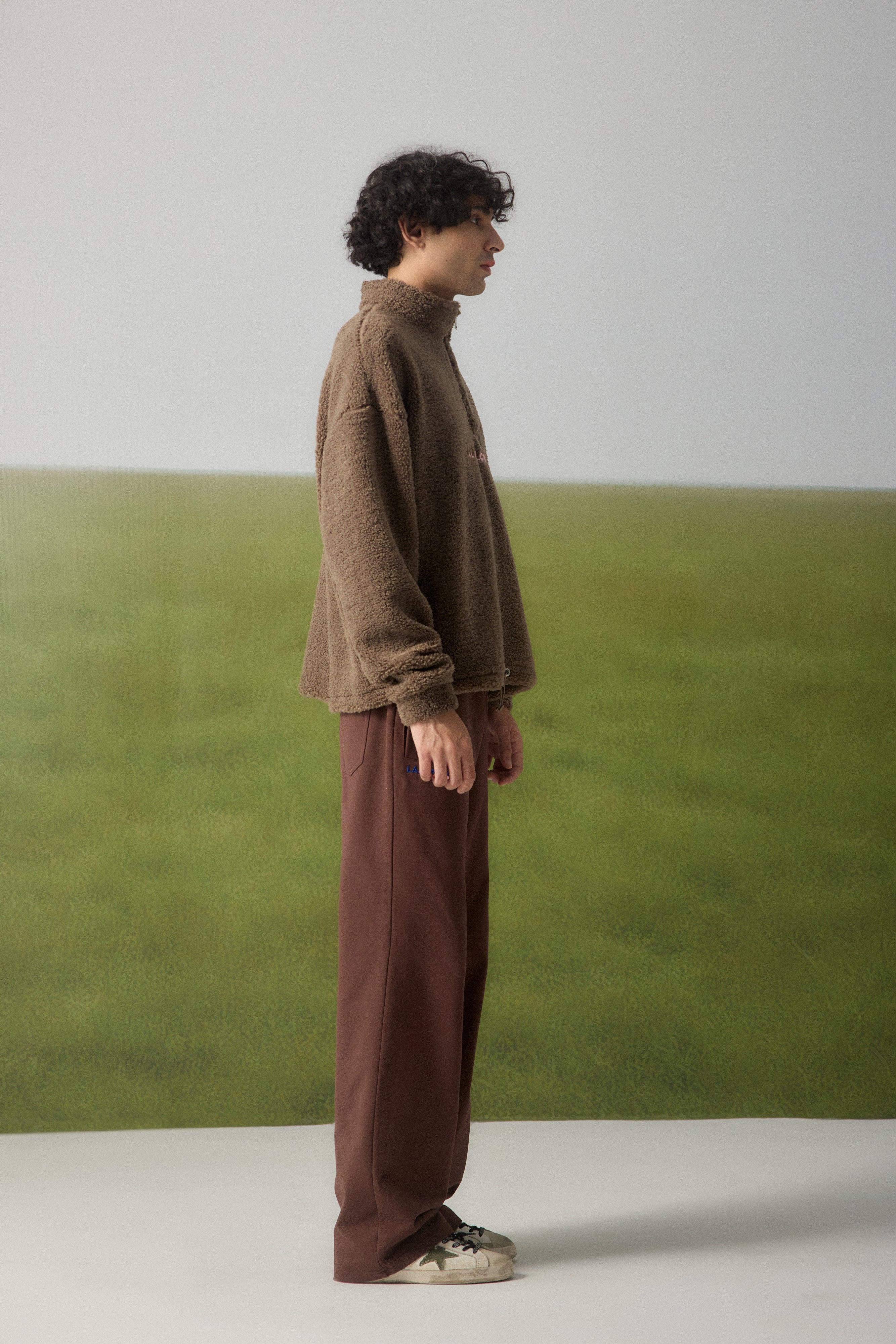 LALAGREEN OVERSIZED SHERPA JUMPER