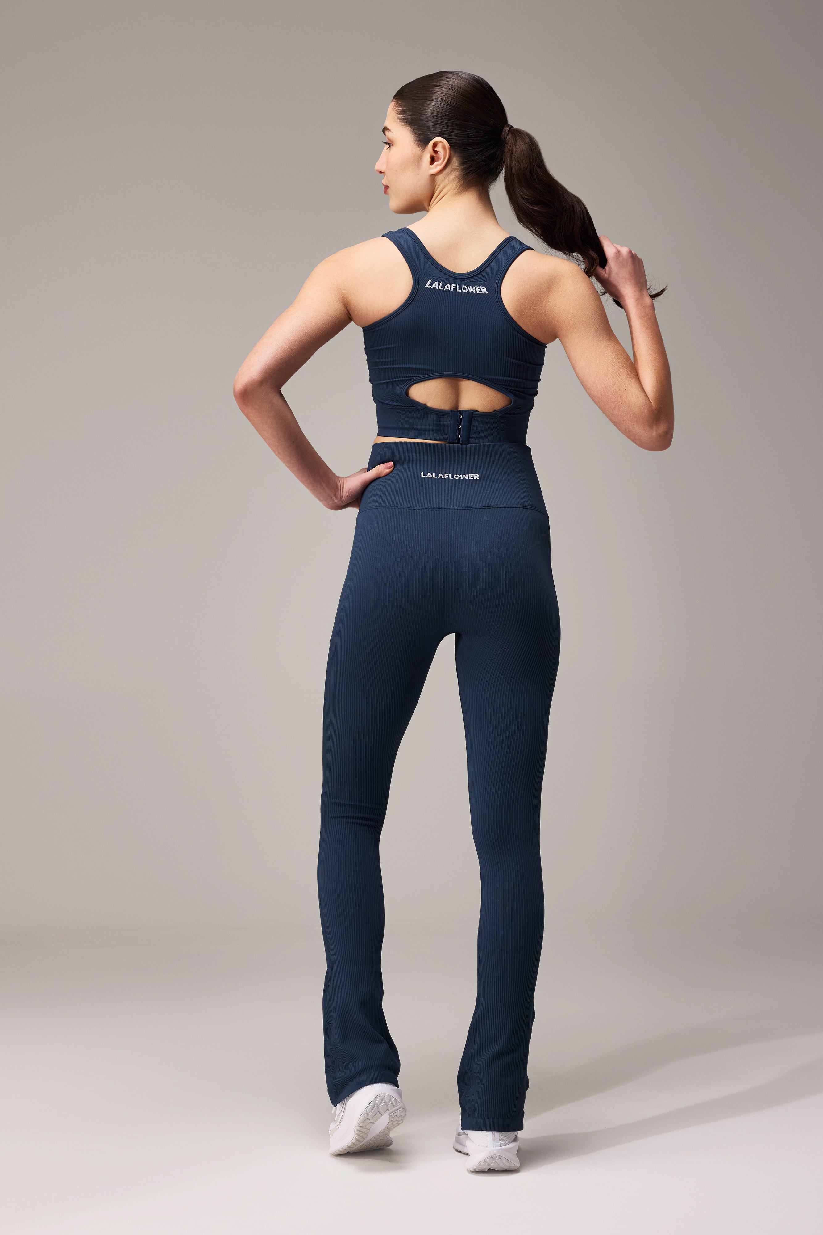SEAMLESS FLARE PANTS - NAVY BLUE