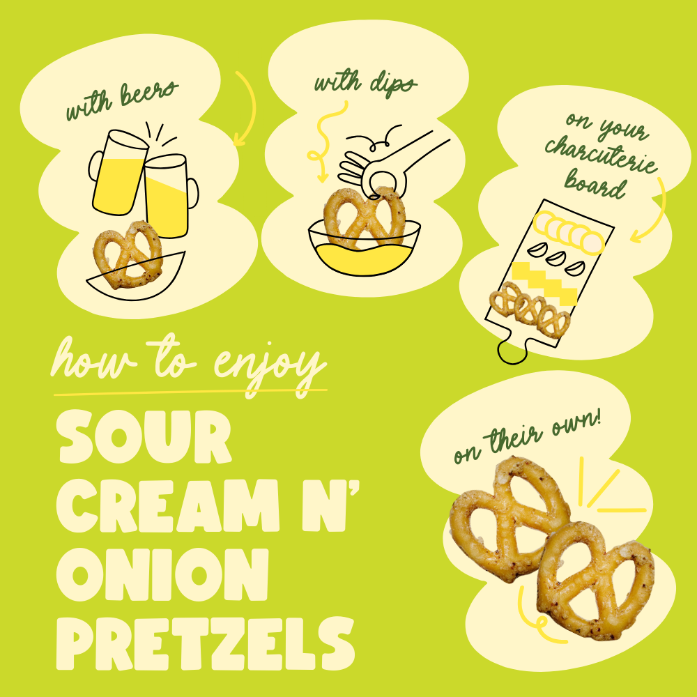 Cream N' Onion Pretzels