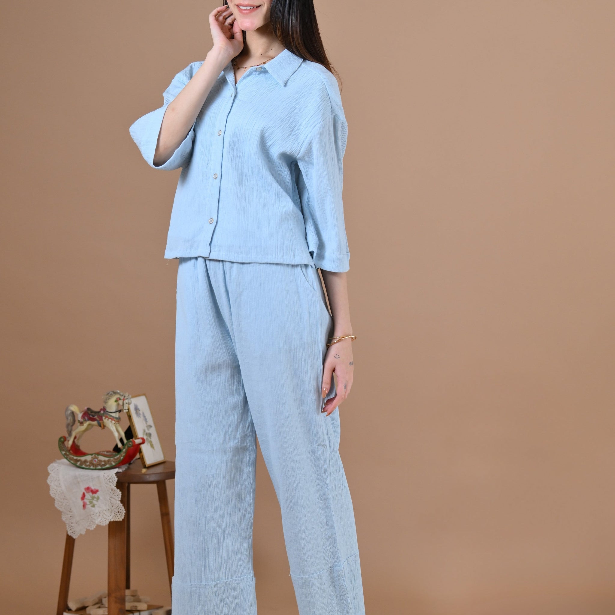 The Sicily Coord Set  (Baby Blue)
