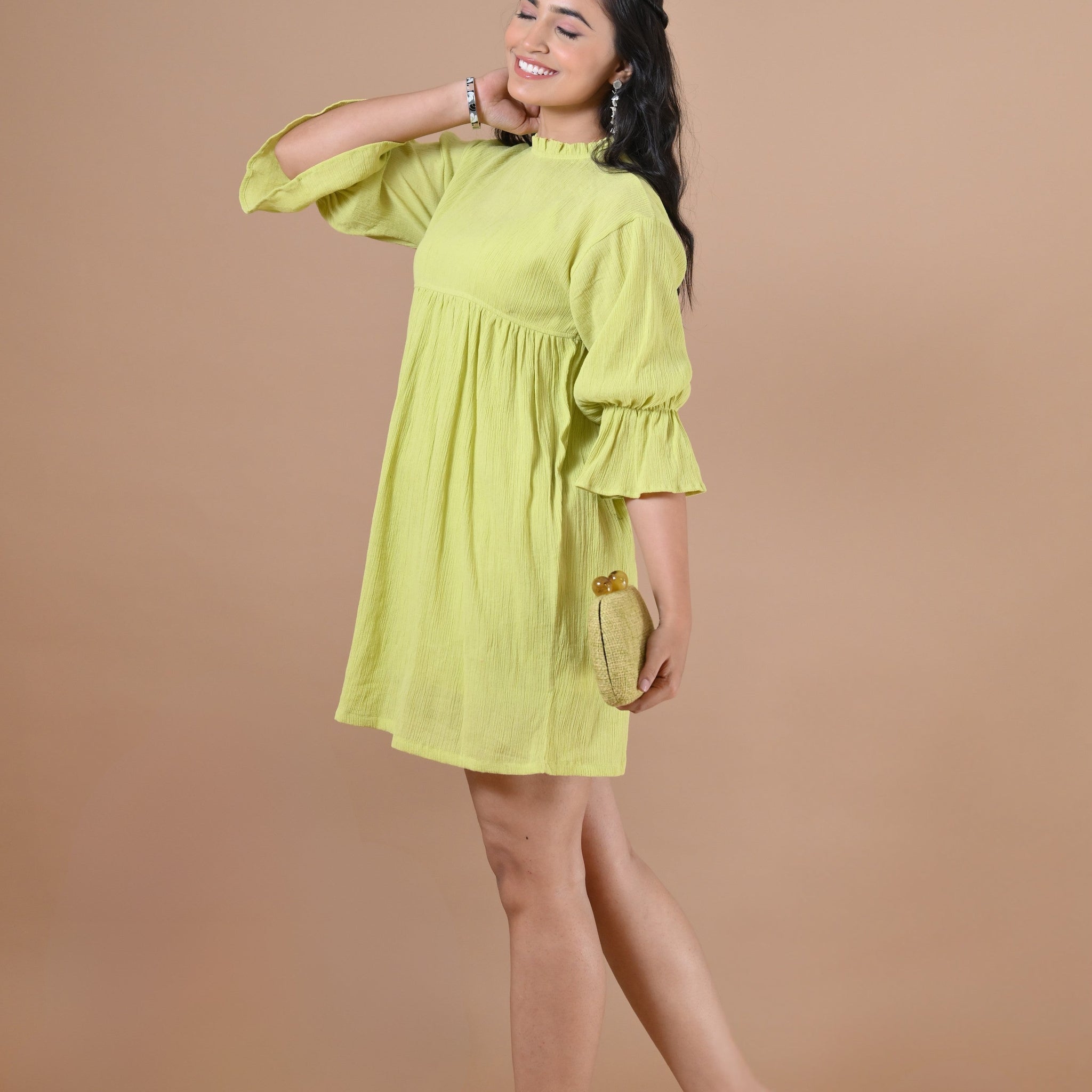 The Santorini Dress ( Celery Green )