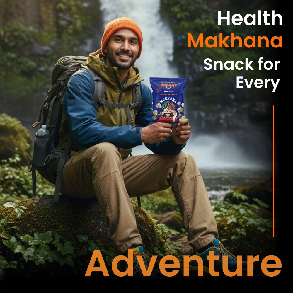 Snaaqz Roasted and Flavoured Makhana | Peri Peri Makhana | Pack of (3 x 30gm) | Namkeen Snacks & Puffed Snacks | Healthy Snack | Cholesterol Free | Gluten Free | Rich In Protein & Fibre