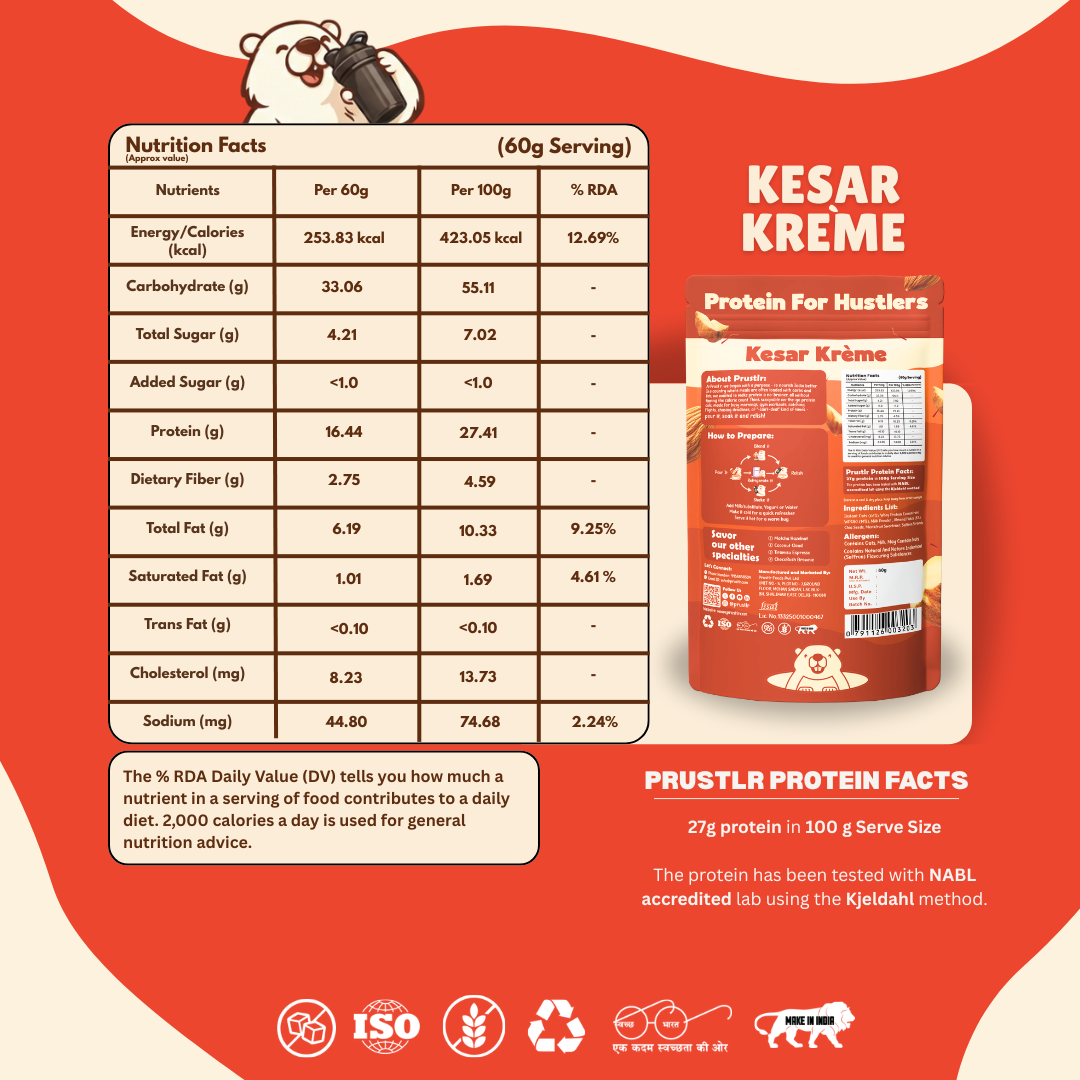 Everyday Protein Oats | Kesar Krème | Pack of 5 x 60g