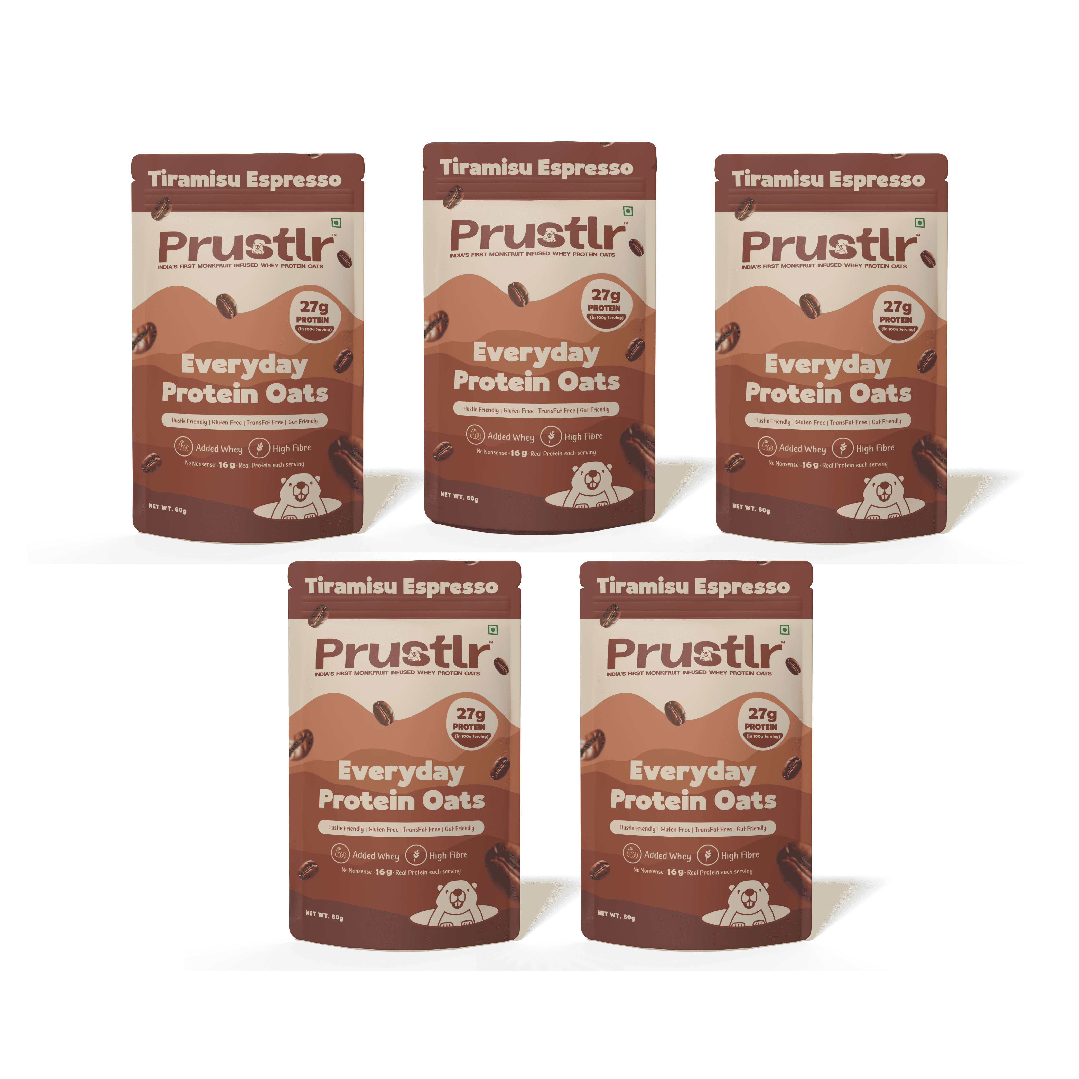 Everyday Protein Oats | Tiramisu Espresso | Pack of 5 x 60g
