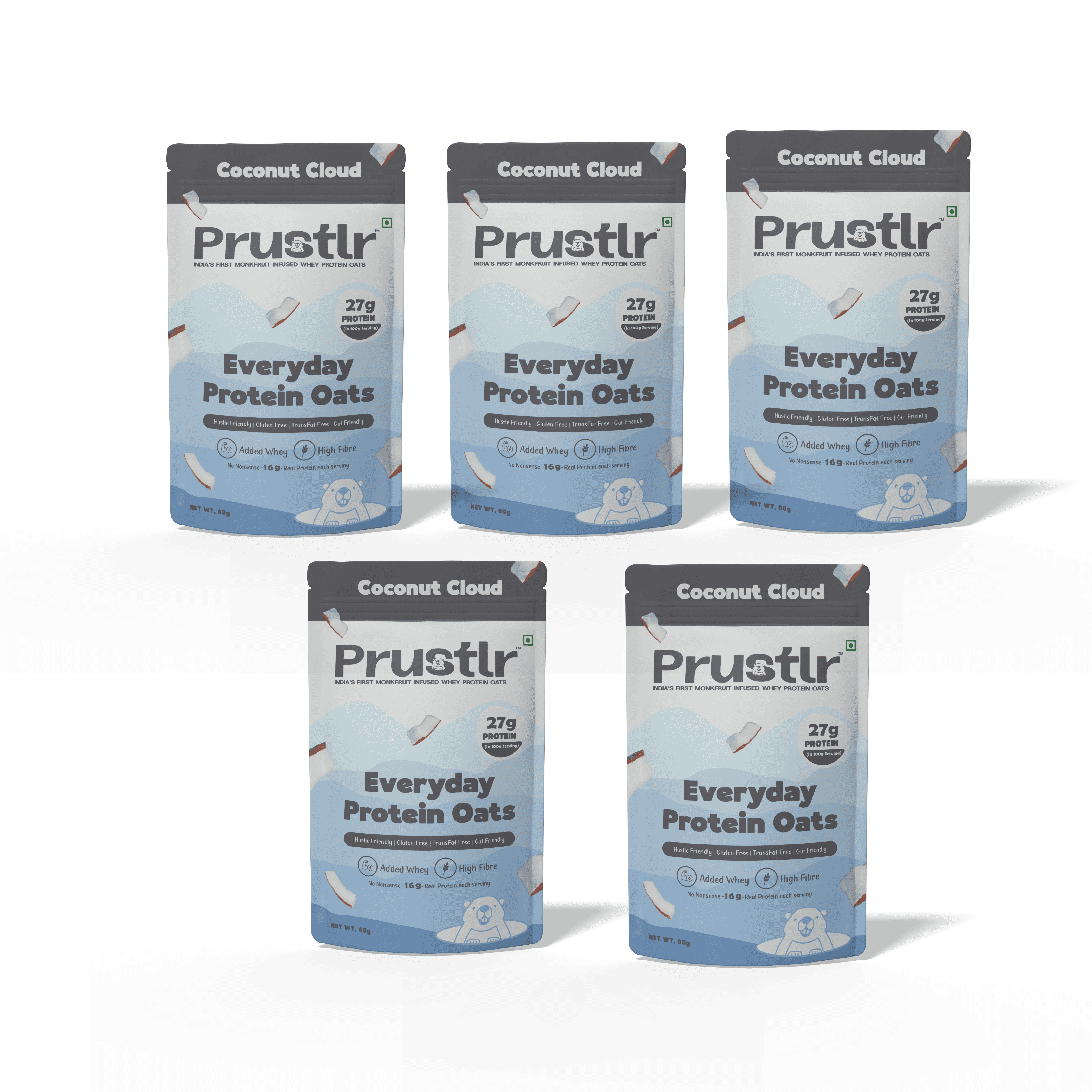 Everyday Protein Oats | Coconut Cloud | Pack of 5 x 60g