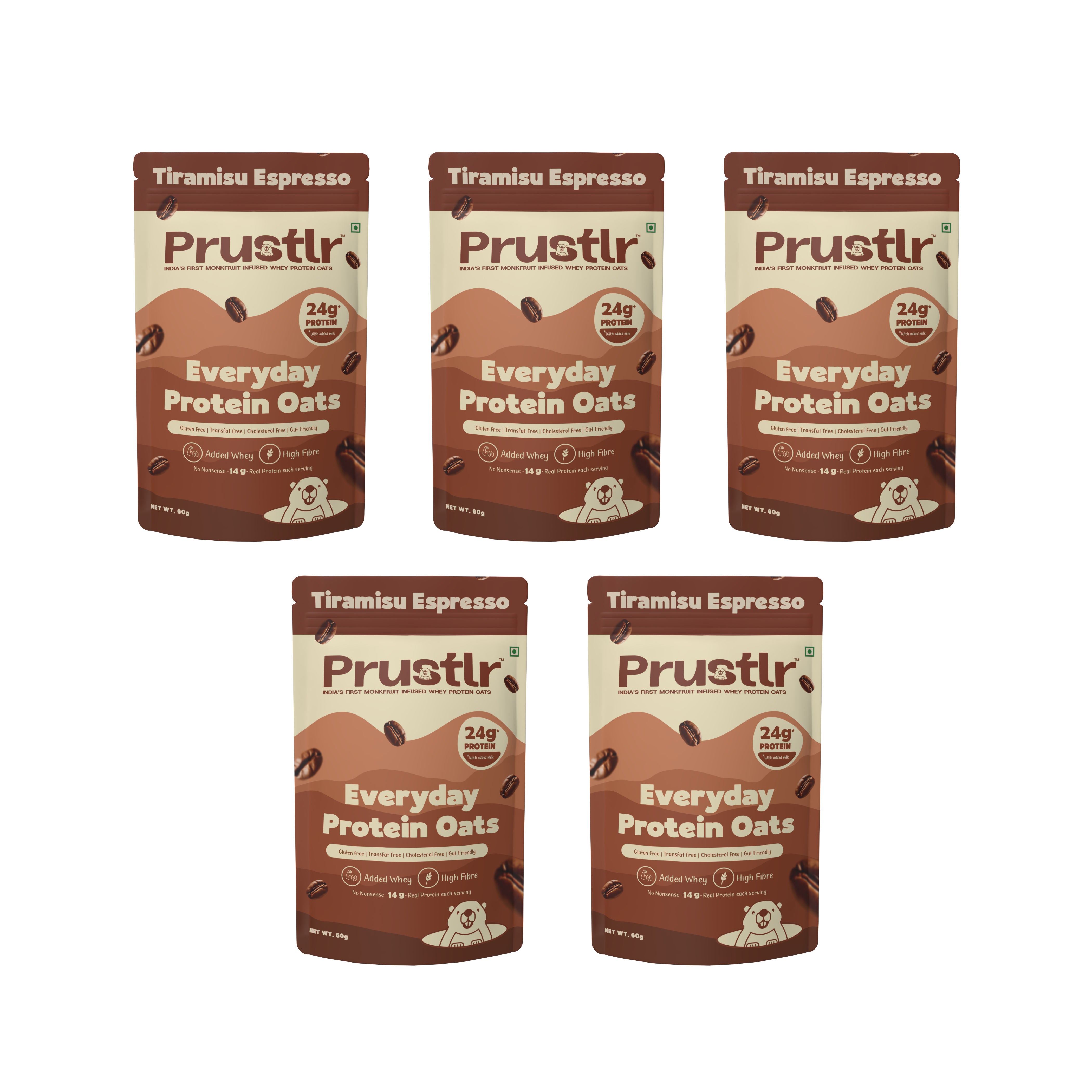 Everyday Protein Oats | Tiramisu Espresso | Pack of 5 x 60g