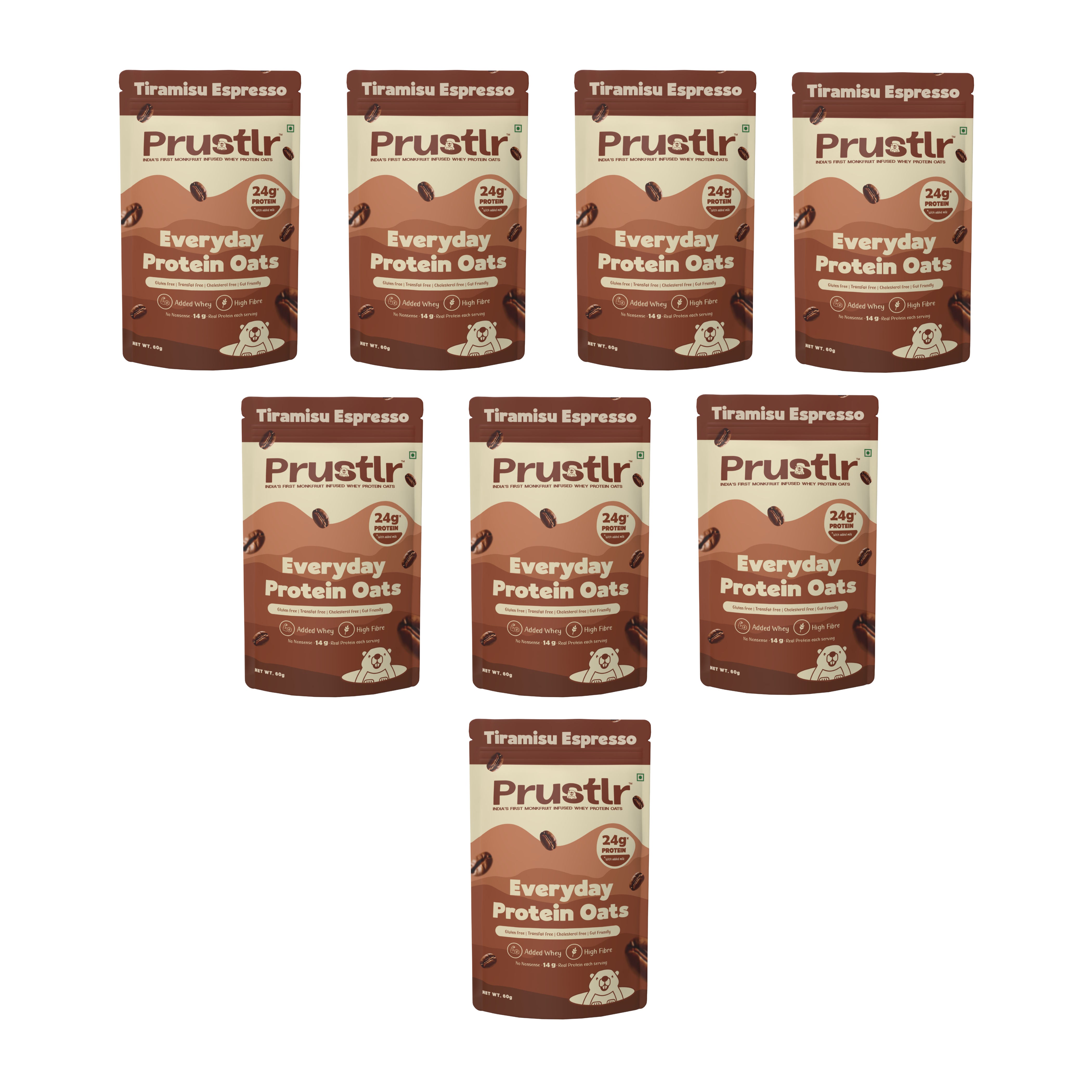 Everyday Protein Oats | Tiramisu Espresso | Pack of 8 x 60g