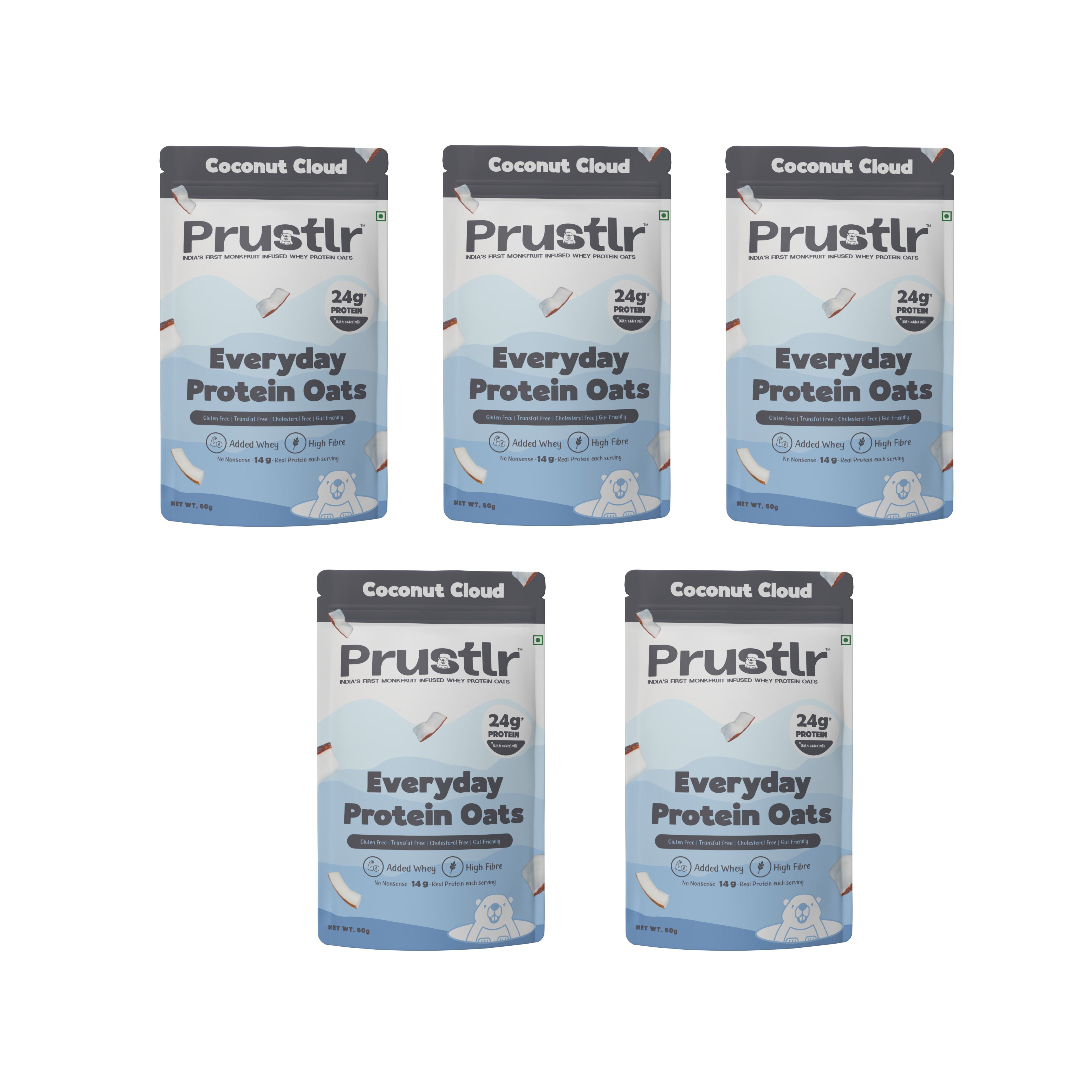 Everyday Protein Oats | Coconut Cloud | Pack of 5 x 60g
