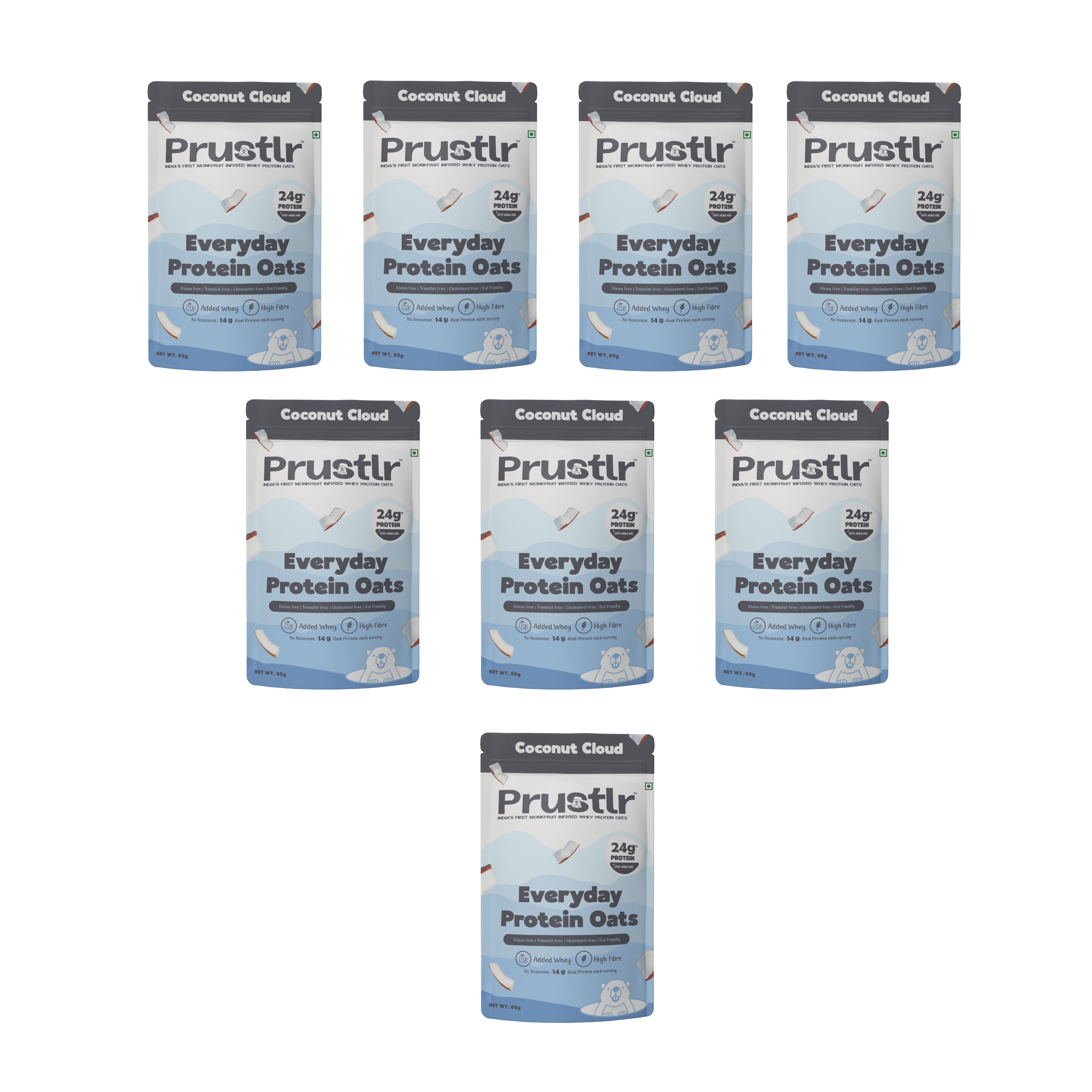 Everyday Protein Oats | Coconut Cloud | Pack of 8 x 60g