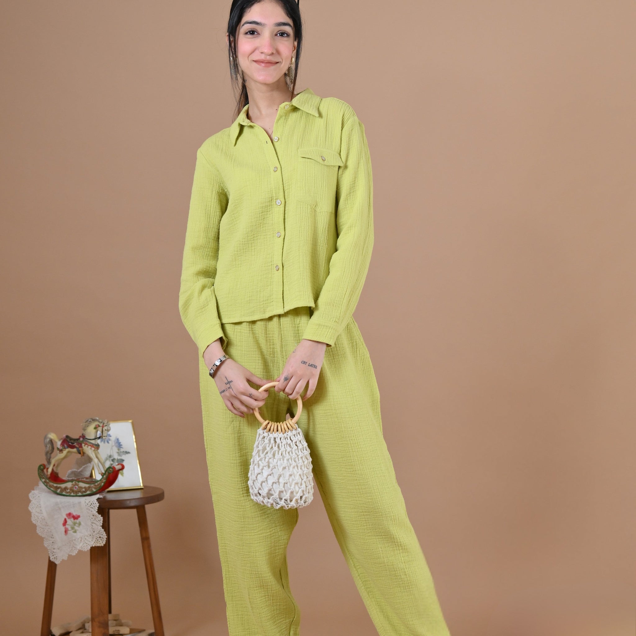 Annie Coord Set (Celery Green)