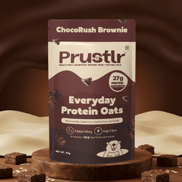 Everyday Protein Oats | ChocoRush Brownie | Pack of 8 x 60g
