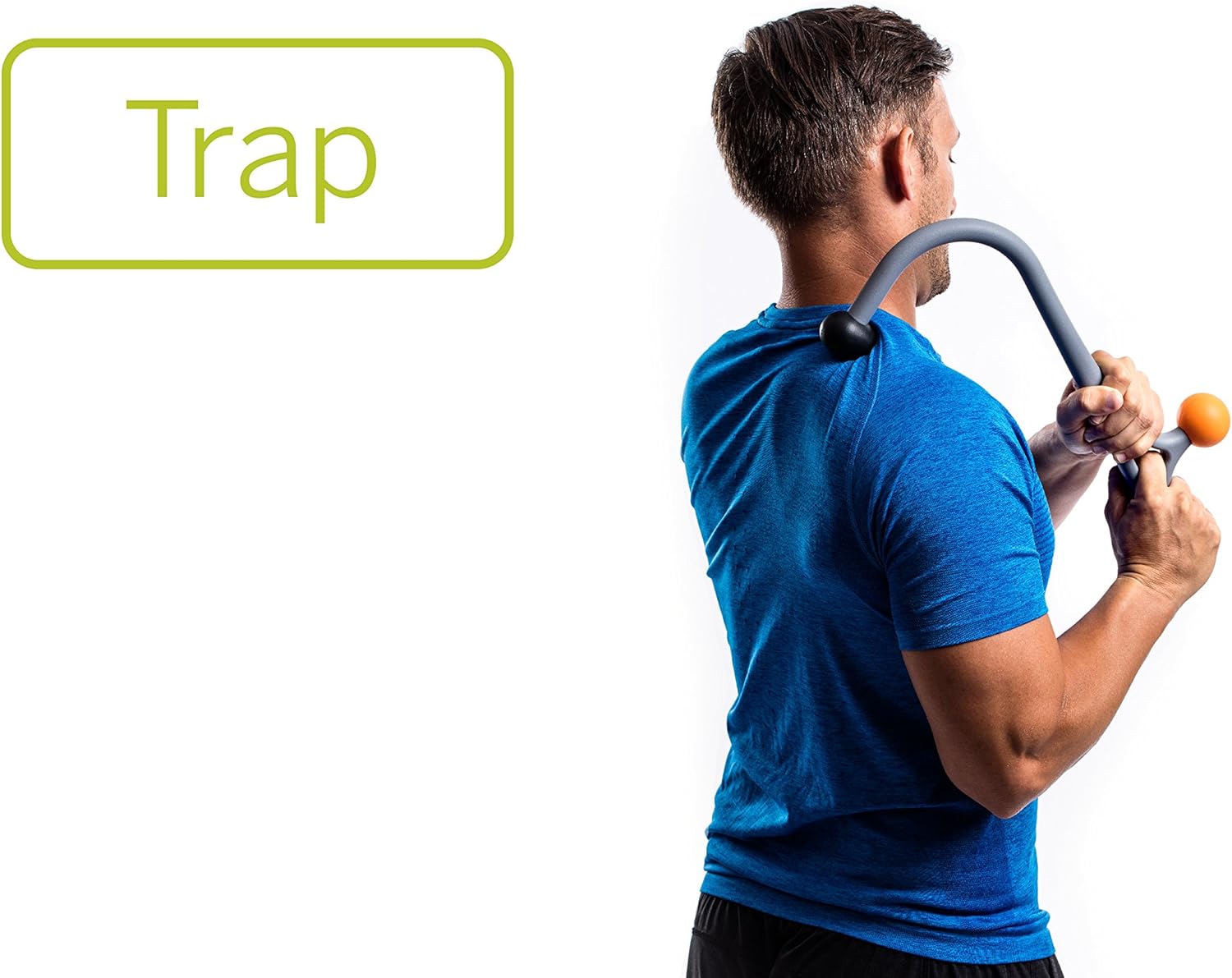 TriggerPoint AcuCurve Massage Cane, Relieves Muscle Aches and Pains in Shoulders, Spine, and Neck Self Massage Tool