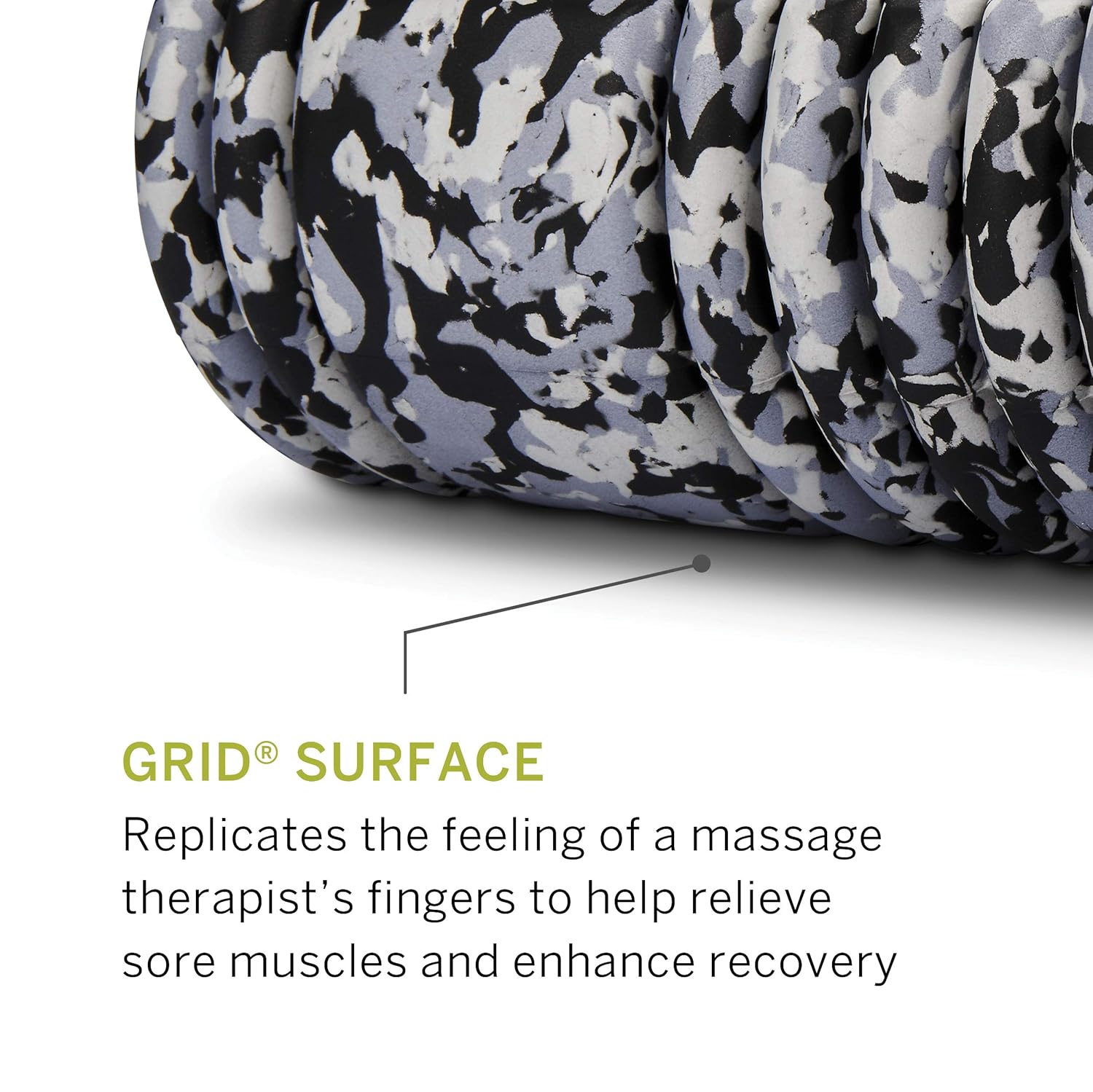 TriggerPoint GRID Foam Roller with Free Online Instructional Videos, Original (13-Inch), Grey Camo
