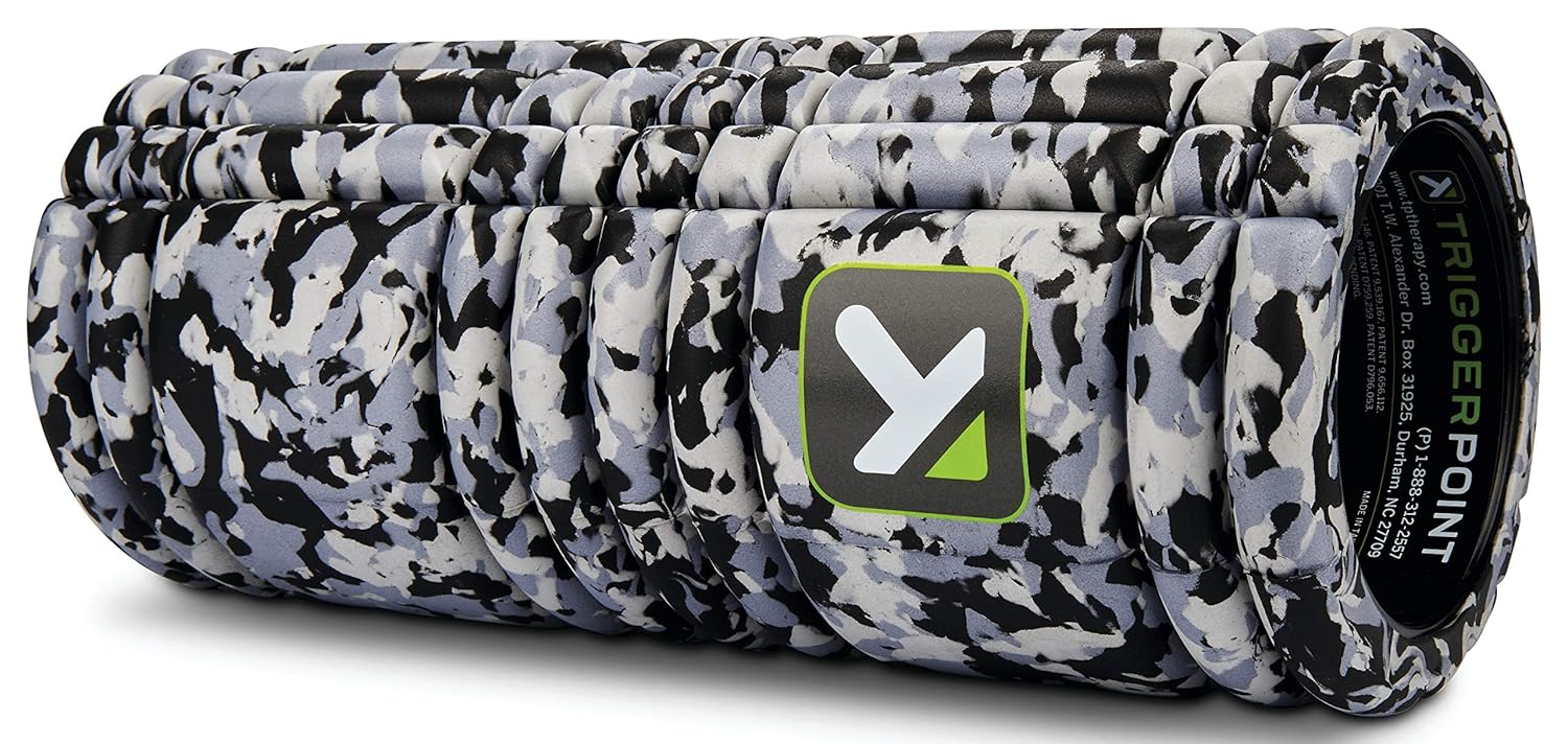 TriggerPoint GRID Foam Roller with Free Online Instructional Videos, Original (13-Inch), Grey Camo