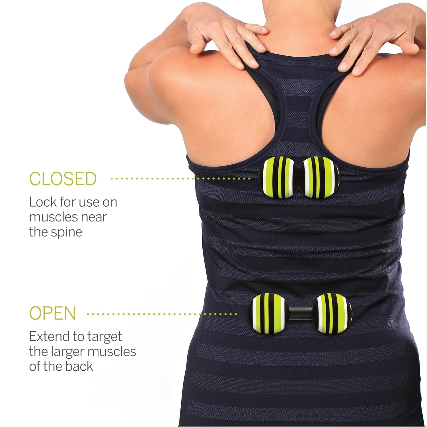 TriggerPoint MB2 Double Massage Ball Roller for Back and Neck Relief