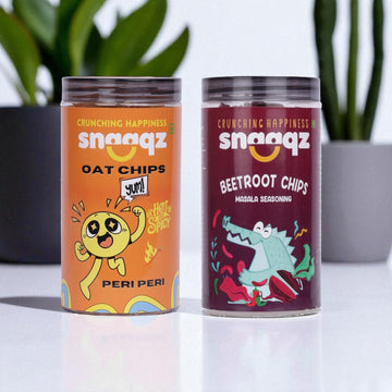 Buy SNAAQZ Beetroot Masala Chips Online – 150g Gluten Free Snack Pack