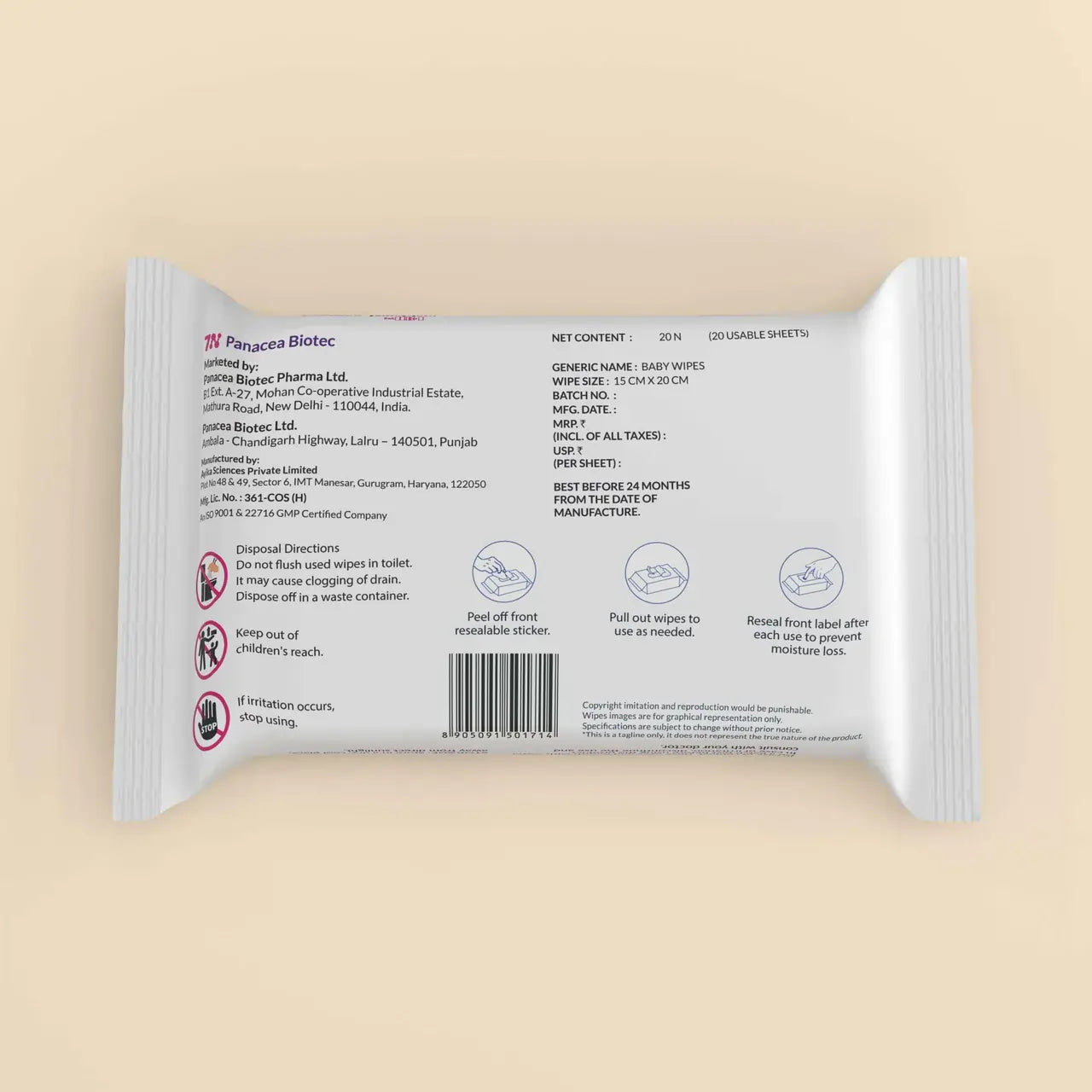 NikoMom 99.9% Pure Water Wet Wipes