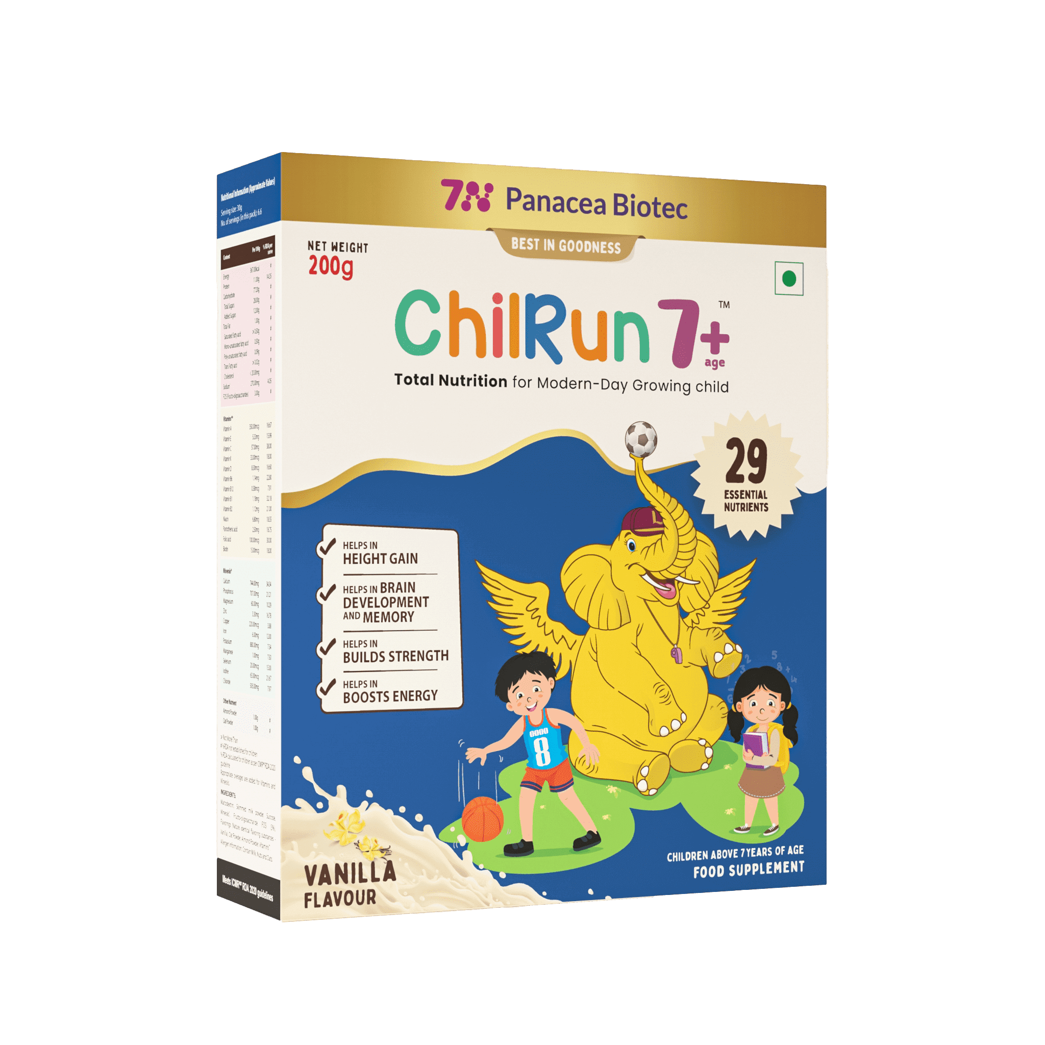 ChilRun 7+, Vanilla, 200g, Carton