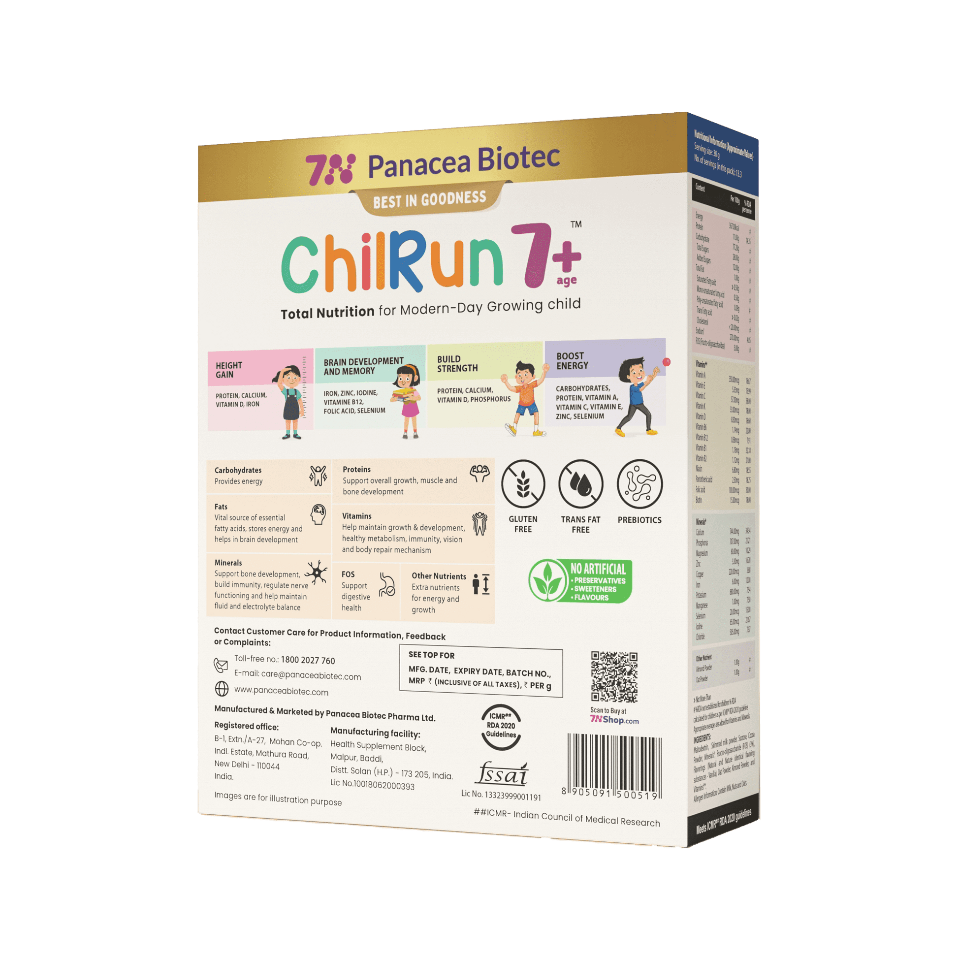 ChilRun 7+, Vanilla, 400g, Carton