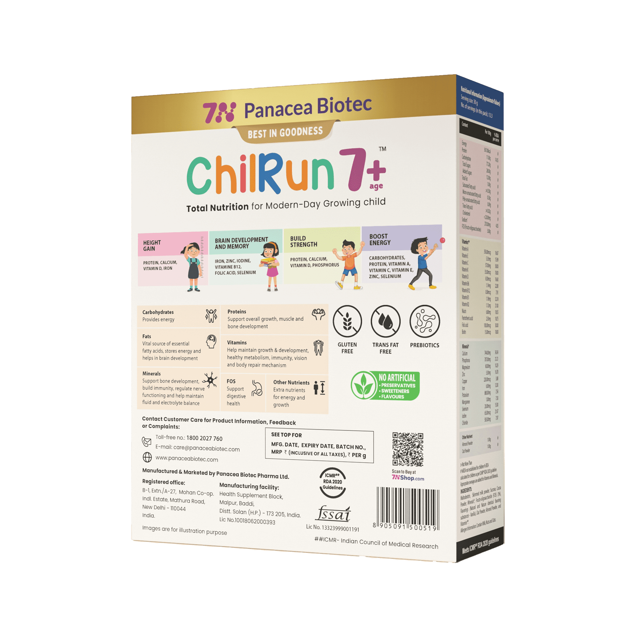 ChilRun 7+, Vanilla, 400g, Carton