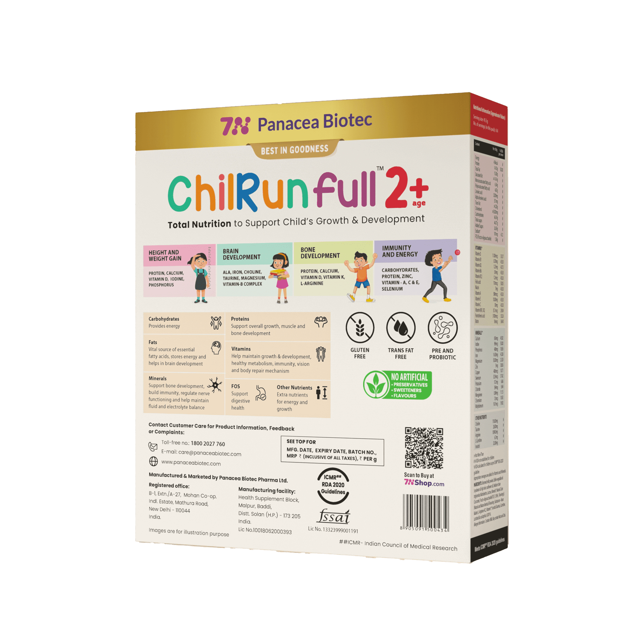 ChilRun Full 2+, Kesar Badam, 200g, Carton