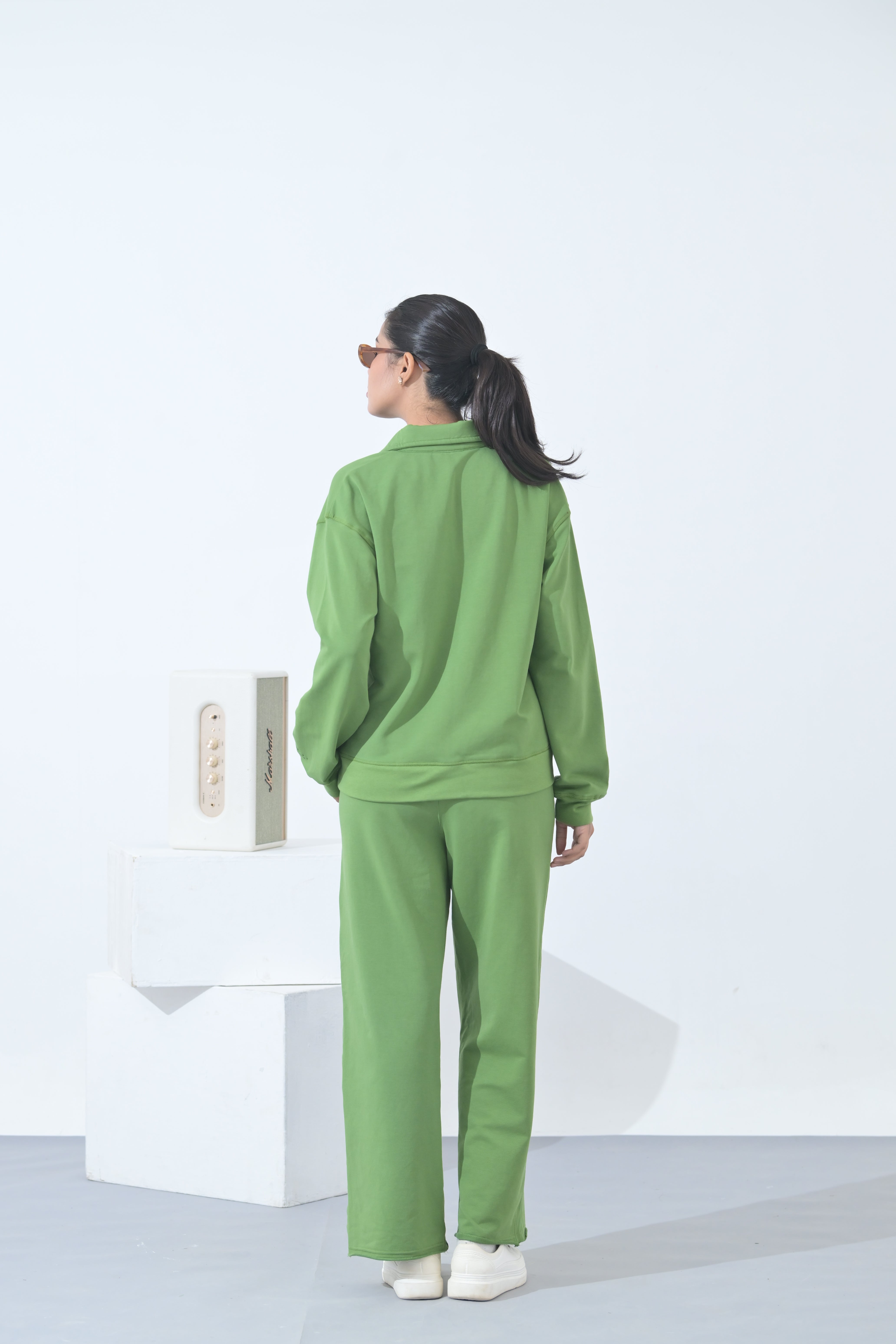 100% Supima Cotton Winter Tide Coord Set  (Parrot Green)