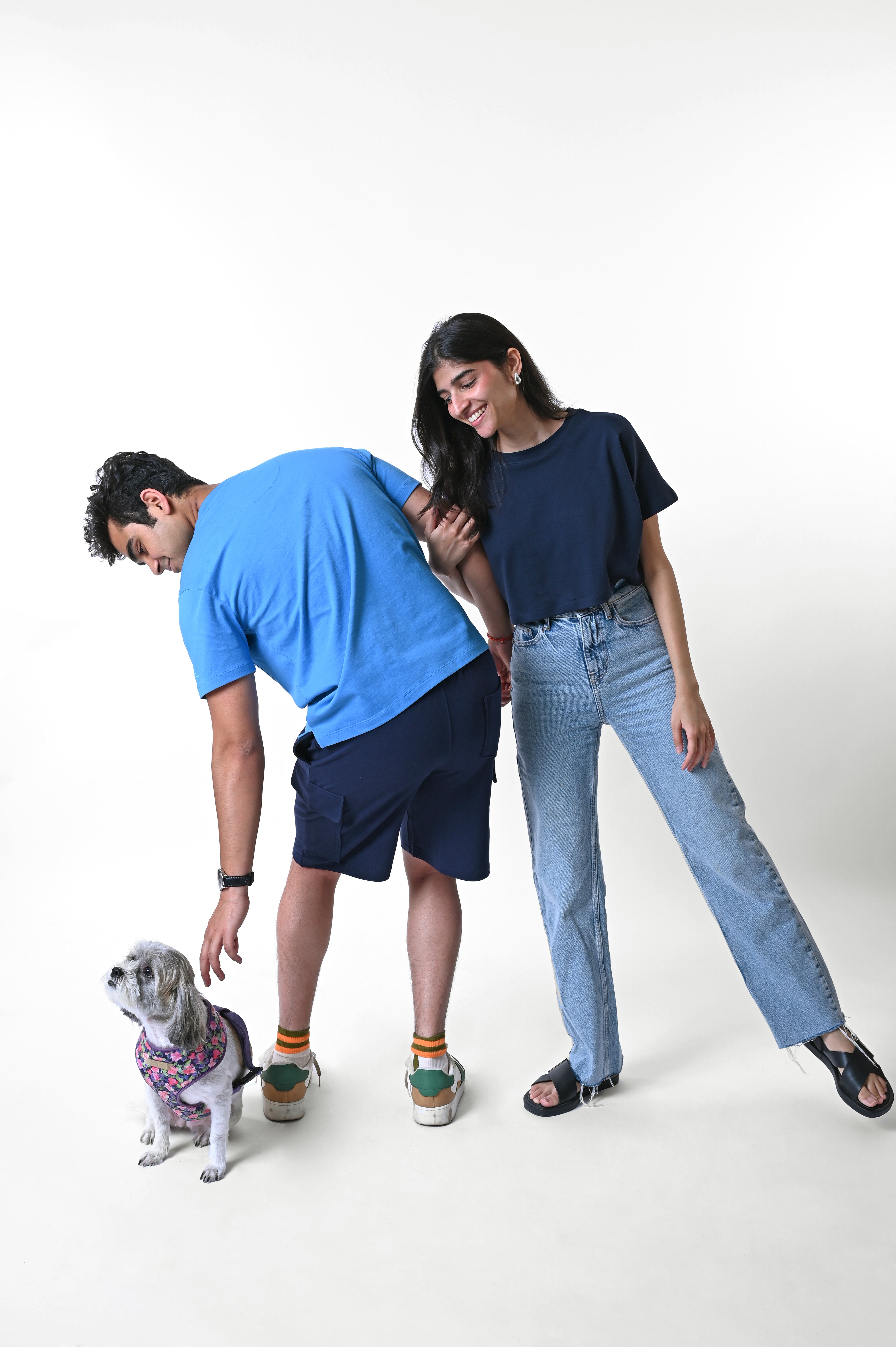 Comfort Crop Tee Navy Blue