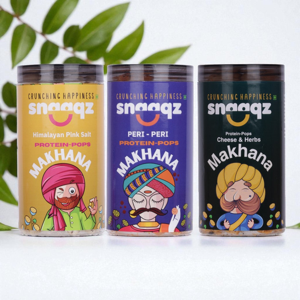 Healthy SNAAQZ Roasted Makhana with Himalayan Pink Salt 70g – Guilt Free Snack