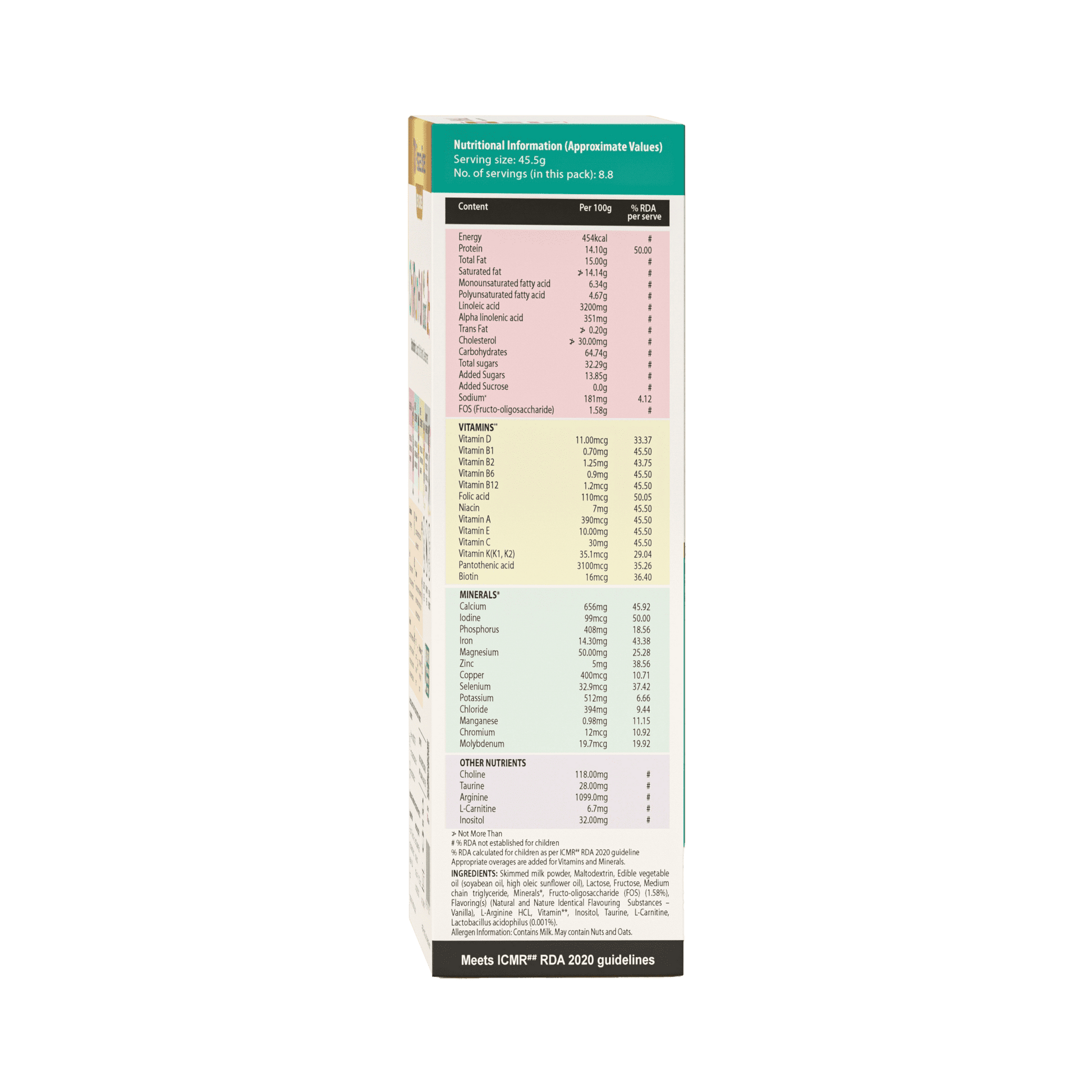 vanilla, 200g, carton
